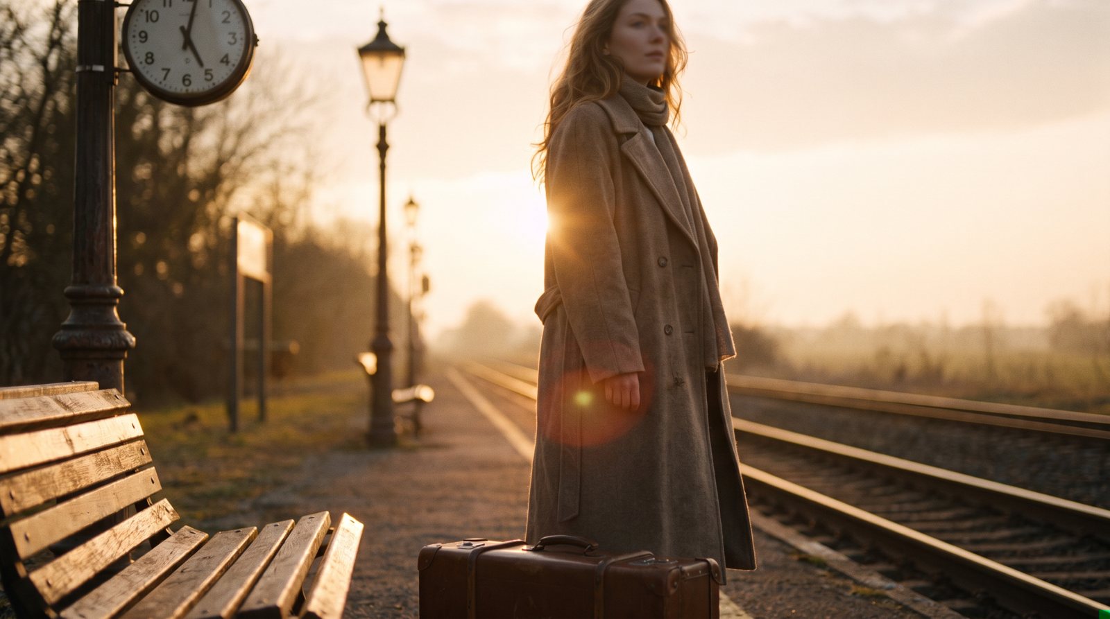 The platform scene in the Honey Hour look