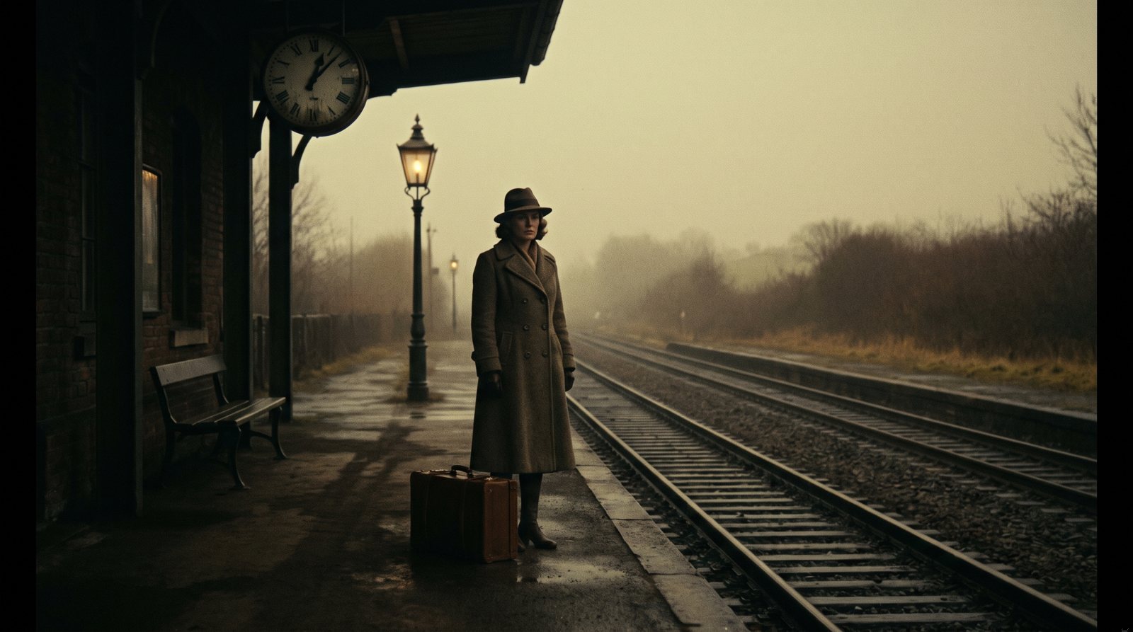 The platform scene in the Cold Ground look