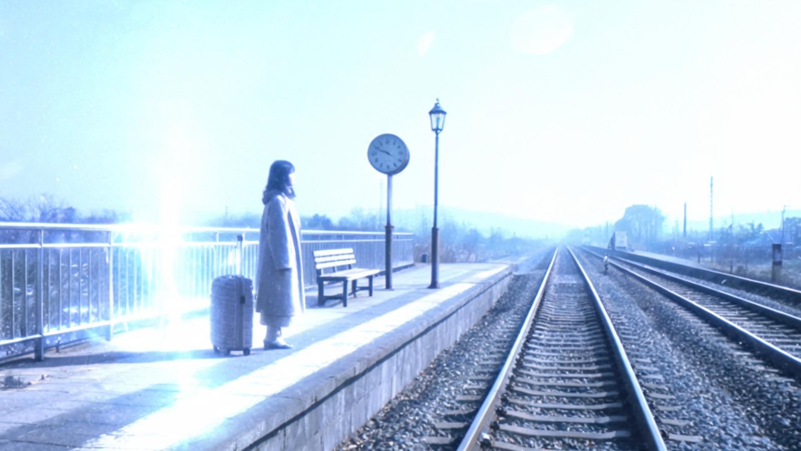 The platform scene in the Pocket Cam 2004 look